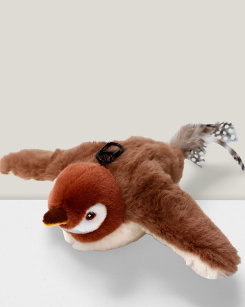 Paww Vibe™ Electro Fish-Bird Play Toy - Interactive Light-Up Flapping Plush for Active Pets