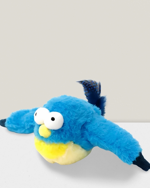 Paww Vibe™ Electro Fish-Bird Play Toy - Interactive Light-Up Flapping Plush for Active Pets